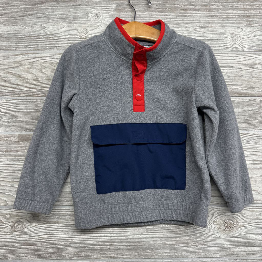 Fleece 1/4 Snap Pullover W/ Front Pocket 3t