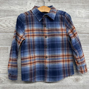 Button Up Plaid Flannel Shirt 3t