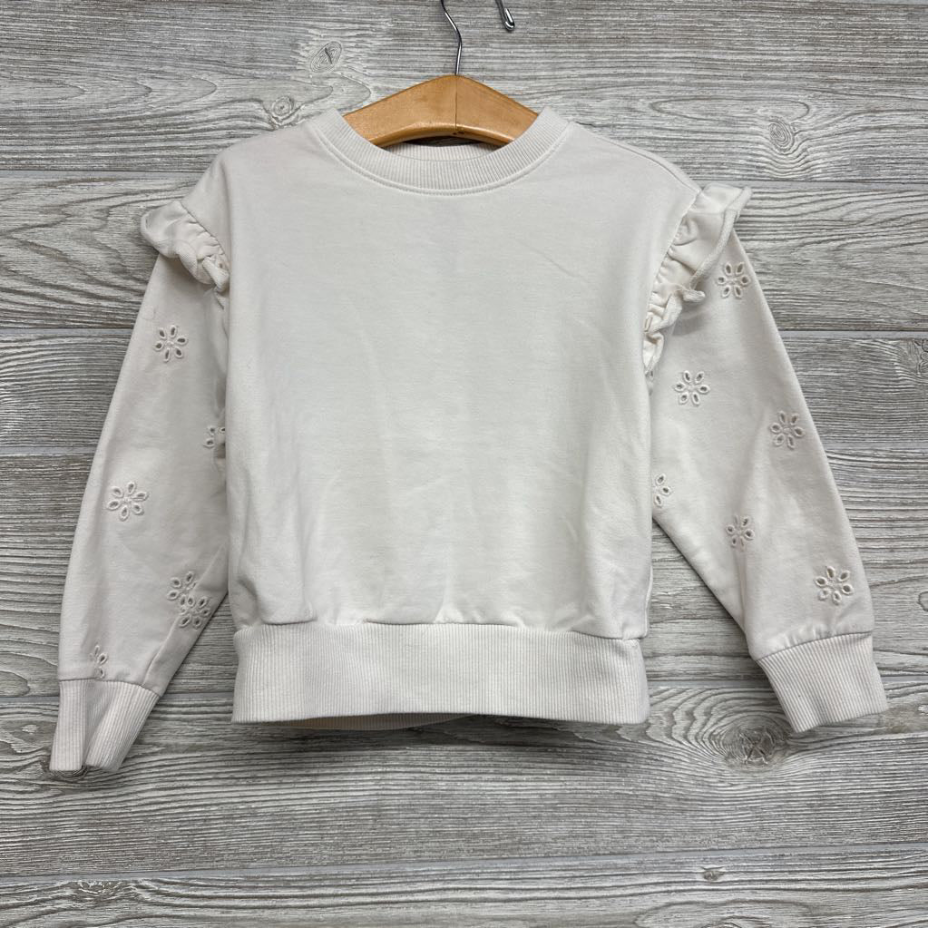 Eyelet Ruffle Crewneck 5