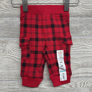 NEW Plaid Waffle Knit Cargo Joggers NB