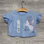 NEW Cropped Shirt Unicorn Sequins 12M