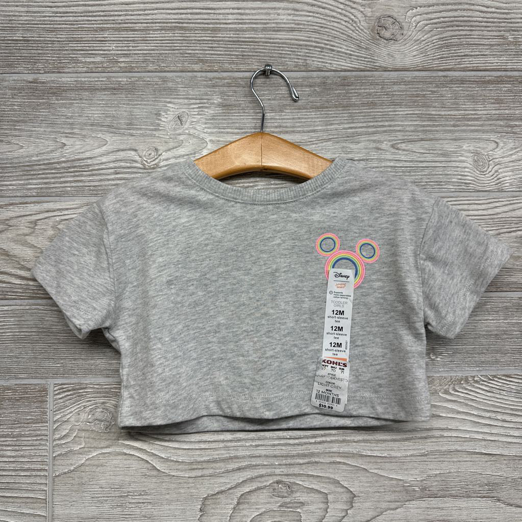 NEW Cropped Shirt Mickey Mouse Friends Forever 12M
