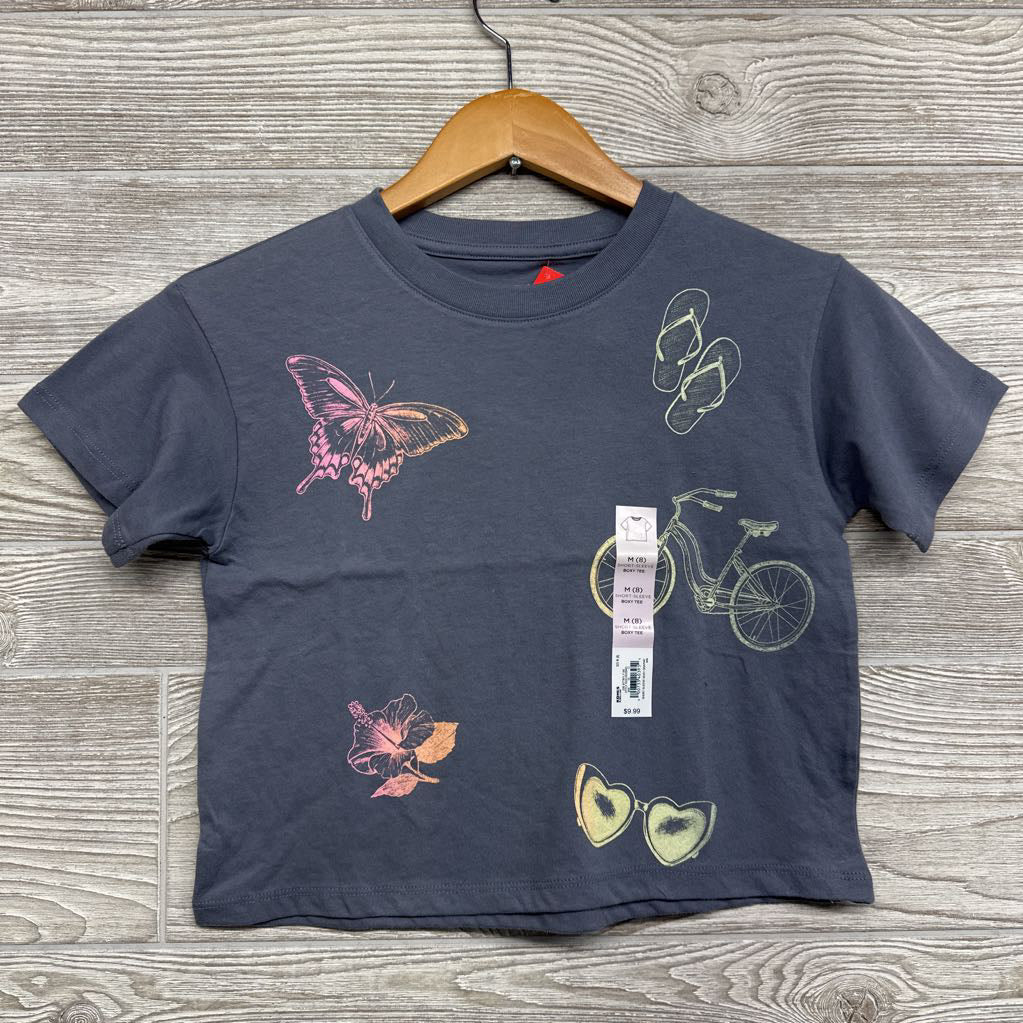 NEW Boxy Cropped Shirt Butterflies Flip Flops 8