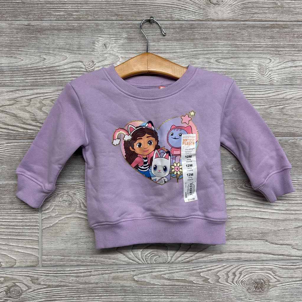 NEW Crewneck Gabby Dollhouse Glitter 12M