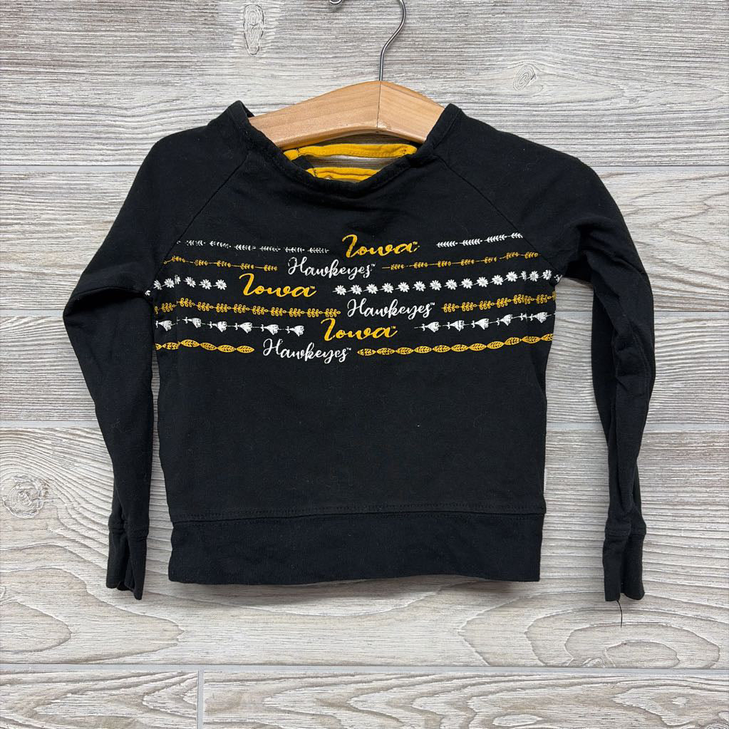 LS Shirt Arrows Iowa Hawkeyes Flowers 2T
