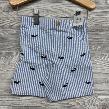 NEW Polo Shirt & Seersucker Shorts Whales Stripes 18M