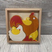 Chicken Family Wooden Puzzle
