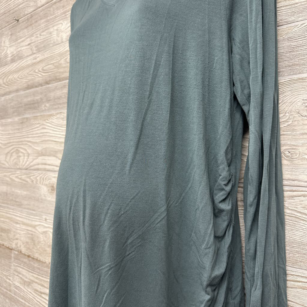 Ruched V Neck Shirt 1X
