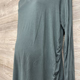 Ruched V Neck Shirt 1X