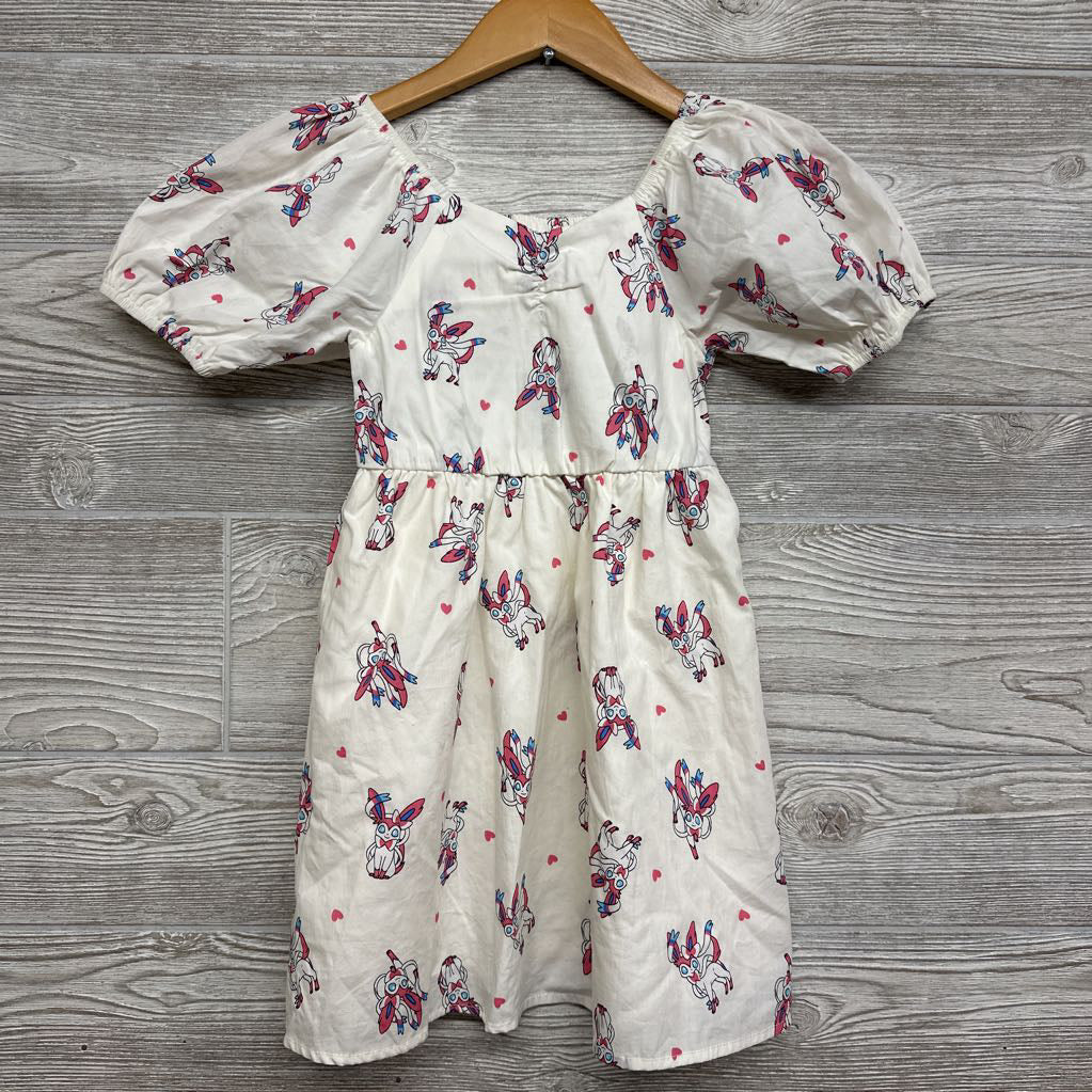 Puffy Sleeve Dress Hearts 4-5
