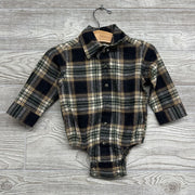 NEW LS Plaid Button Up Bodysuit 12M