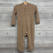 LS Ribbed Henley Outfit W/ Hood 12-18M