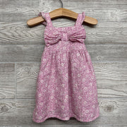 Gauze Tank Dress Flowers Shimmer Stripes 18M