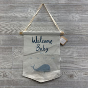NEW Welcome Baby Whale Banner