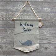 NEW Welcome Baby Whale Banner