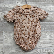 Liv Romper Flowers Ruffle Collar 6-12M *