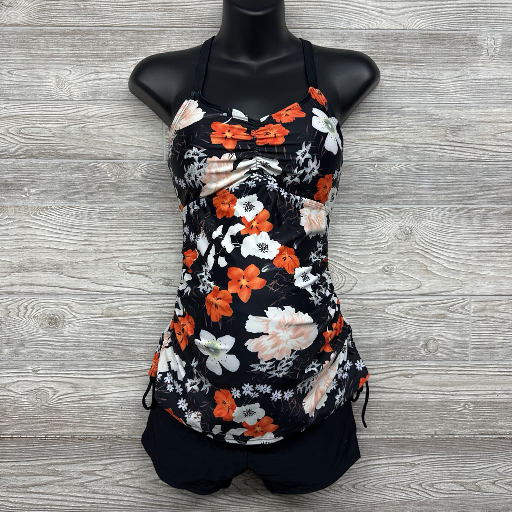 2 Pc Swimsuit Flowers S