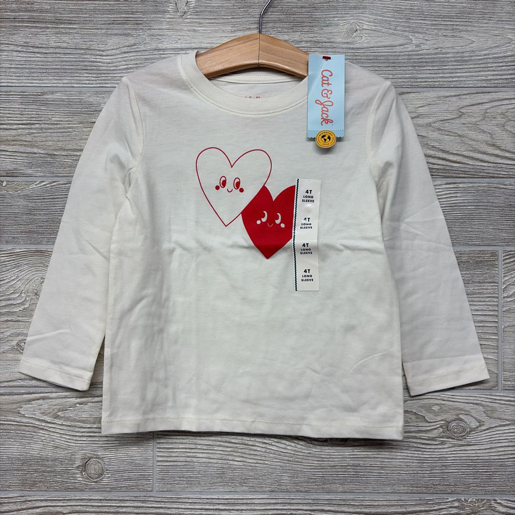 NEW LS Shirt Hearts 4t