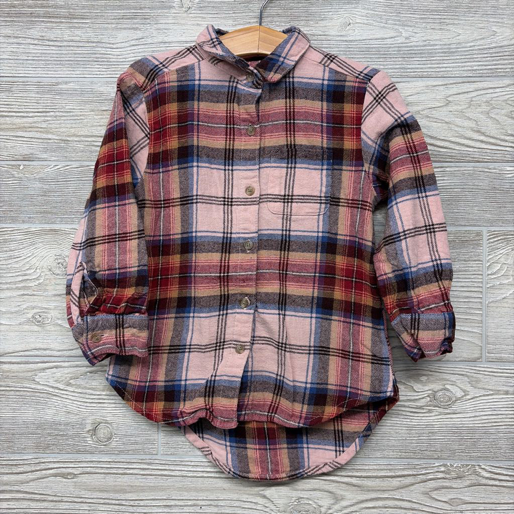Flannel Button Up Shirt Plaid 5