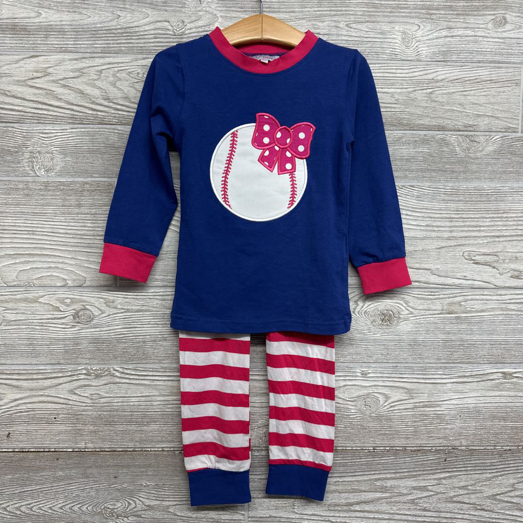 LS Shirt Baseball & Pants Striped 4t