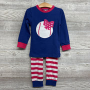 LS Shirt Baseball & Pants Striped 4t