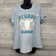 NEW Ruched Shirt My First Rodeo XXL