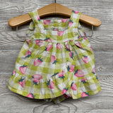 Tank Top & Shorts Gingham Strawberries 0-3M