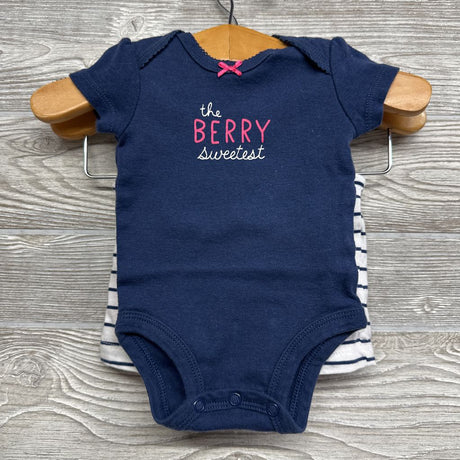 Flutter Sleeve Shirt, Bodysuit & Bubble Shorts The Berry Sweetest NB