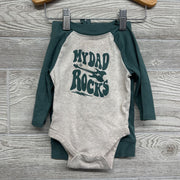LS Bodysuit My Dad Rocks & Pants 6M