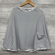 Nursing Poncho Stripes