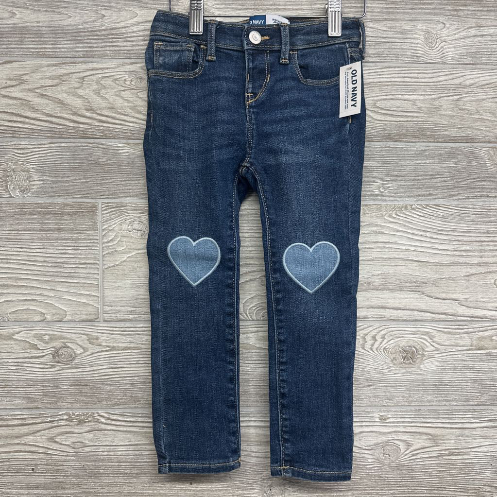 NEW Rockstar Jeggings Heart Knees 4t