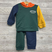 LS Shirt W/ Hood New York & Pants 12-18M