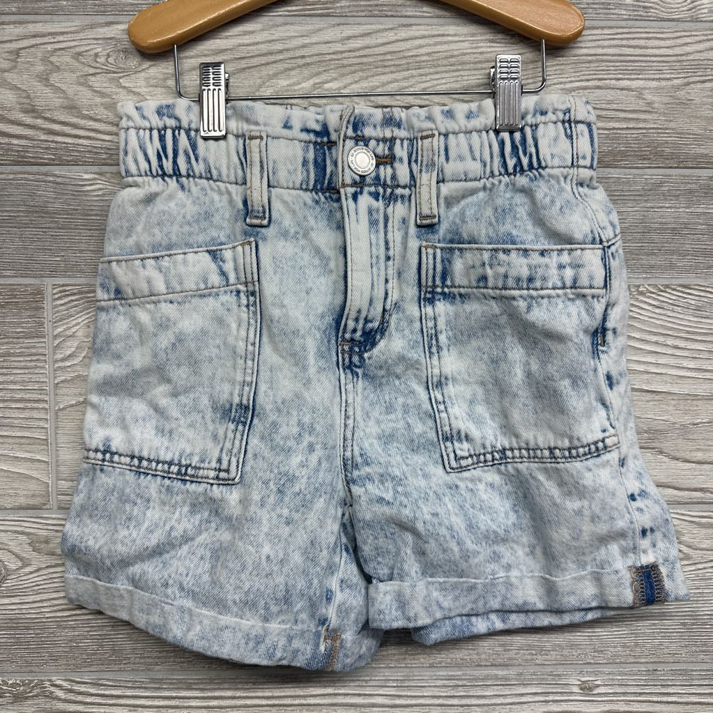 Acid Washed Denim Shorts High Waist8