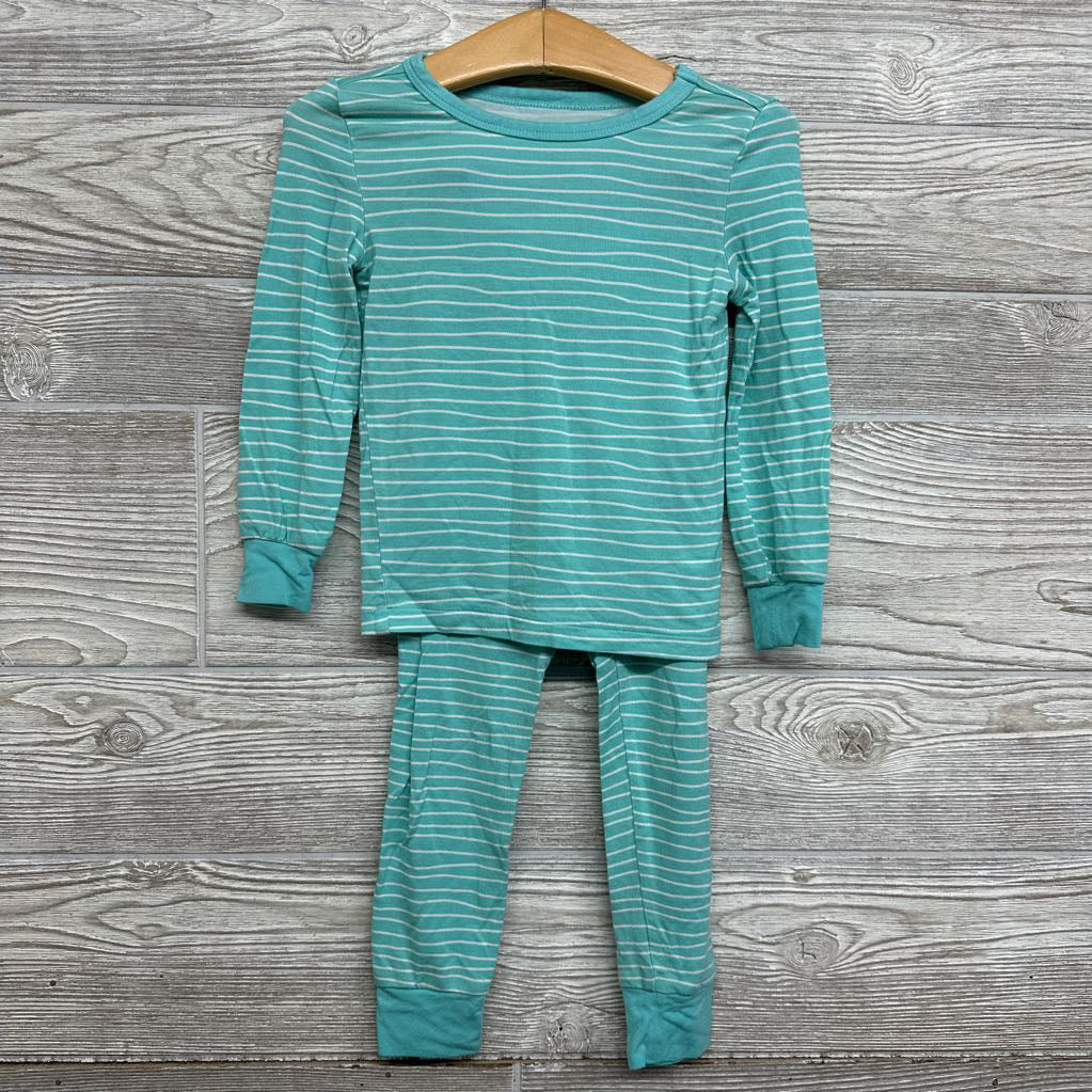 2 Pc Bamboo Pjs Stripes 3t