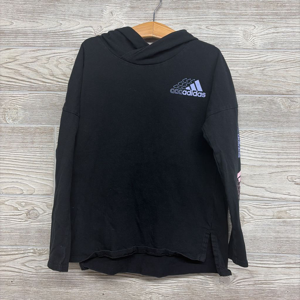 LS Shirt W/ Hood Logo Sleeves 7-8