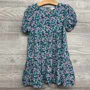 Puffy Sleeve Tiered Dress Flowers 6