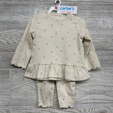 NEW LS Ribbed Shirt & Leggings Flowers 6M