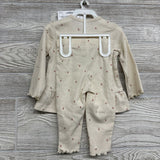 NEW LS Ribbed Shirt & Leggings Flowers 6M