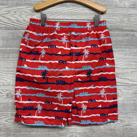 NEW Swim Shirt & Trunks Palm Trees, Sharks 10-12