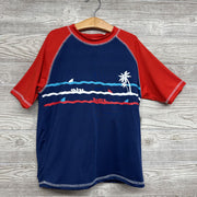 NEW Swim Shirt & Trunks Palm Trees, Sharks 10-12