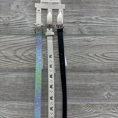 NEW 3 Pk Belts Glitter Butterflies 14
