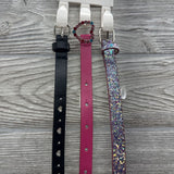 NEW 3 Pk Belts Glitter Heart 10-12