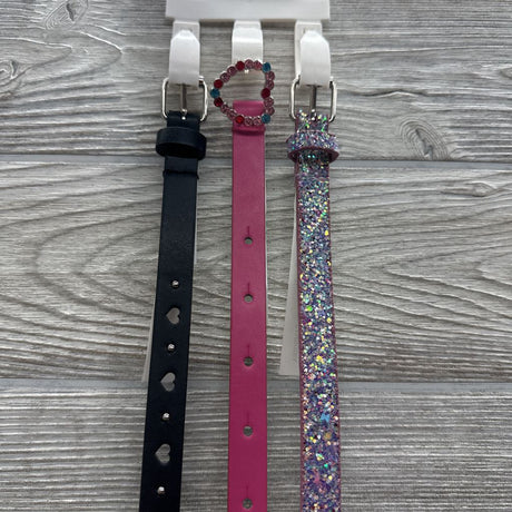 NEW 3 Pk Belts Glitter Heart 14