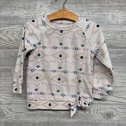 Front Tie Crewneck Printed 3T