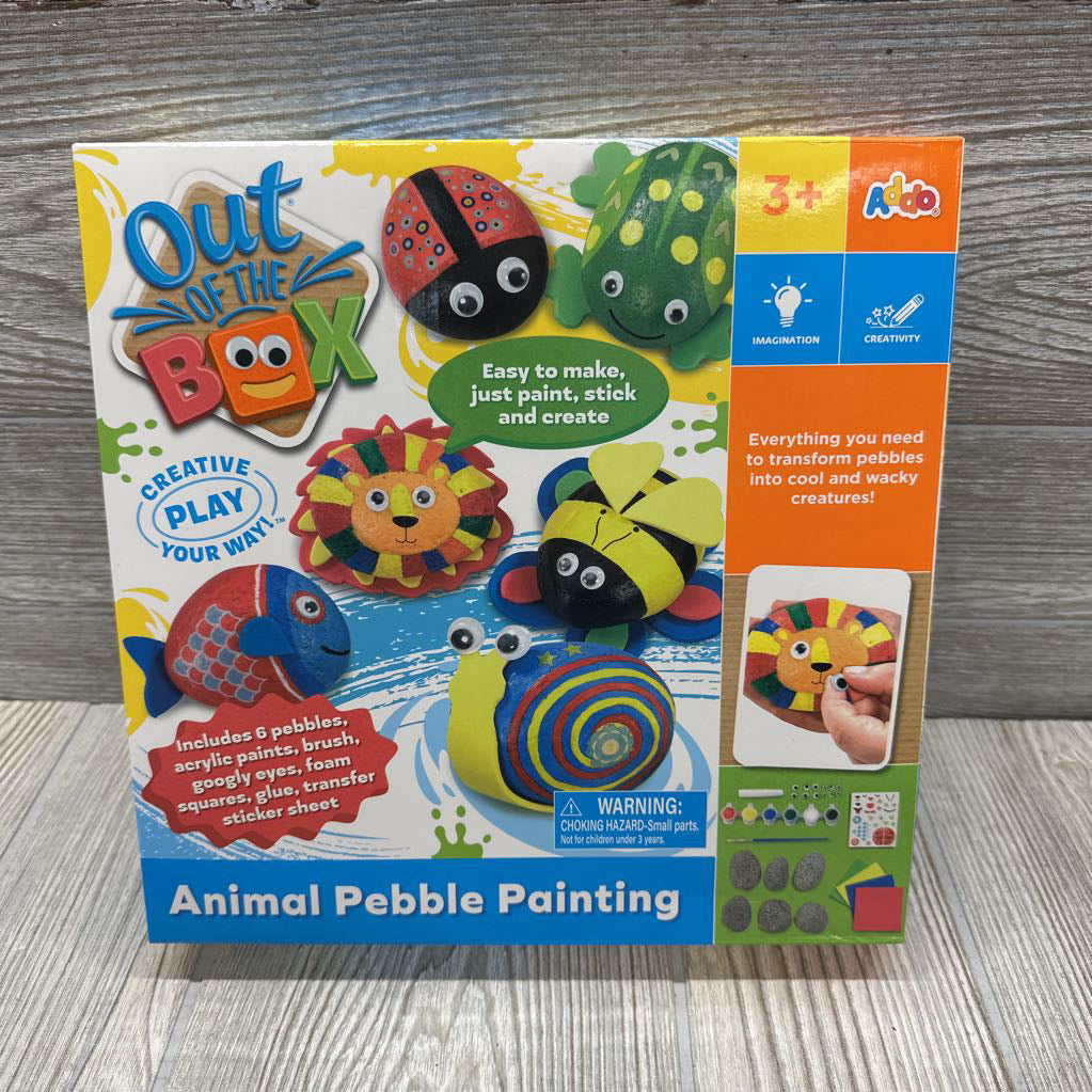 NEW Out Of The Box Animal Pebble Painting