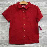 NEW Checker Textured Button Up Shirt 4-5