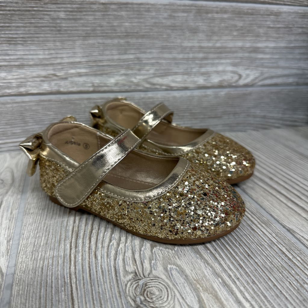 Glitter Velcro Mary Jane Dress Shoes 5c