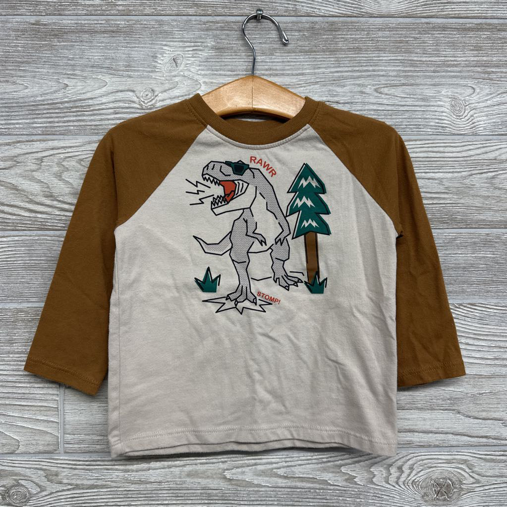 LS Shirt Dinosaur & Tree 2t