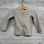 Organic Ribbed Button Up 2t