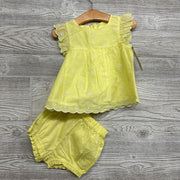 NEW 2 Pc Dress Eyelet Flowers 18M